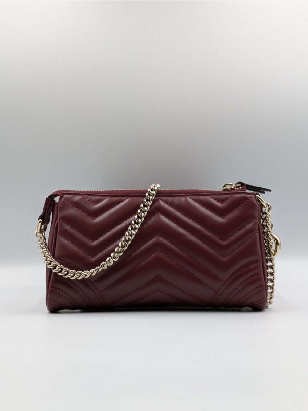 Gucci GG Marmont Matelassé Calfskin Small Chain Bag Rosso Ancora 847589 - Picture 3 of 11